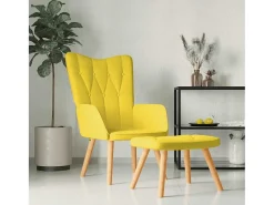 Online Poltrona | Cadeira Relax com banco tecido mostarda SHL523295 Amarelo