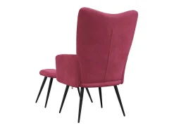 Poltrona* Poltrona | Cadeira Relax com banco veludo tinto SHL94972 Vermelho