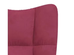 Poltrona* Poltrona | Cadeira Relax com banco veludo tinto SHL94972 Vermelho