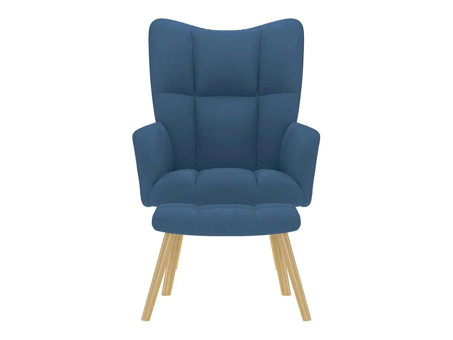 Poltrona| Poltrona | Cadeira Relax com banco p/ pés tecido SHL955408 Azul