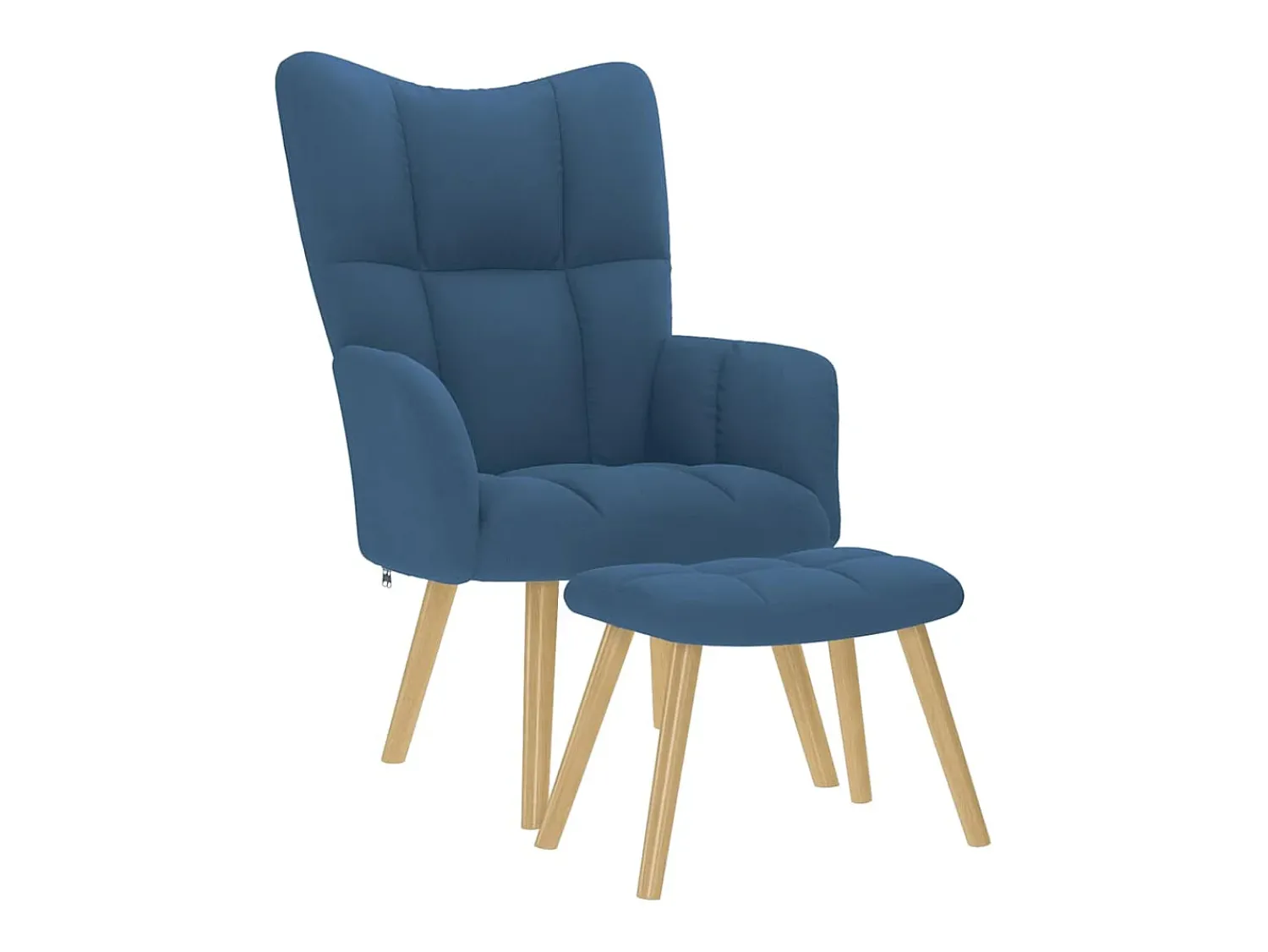 Poltrona| Poltrona | Cadeira Relax com banco p/ pés tecido SHL955408 Azul