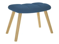 Poltrona| Poltrona | Cadeira Relax com banco p/ pés tecido SHL955408 Azul