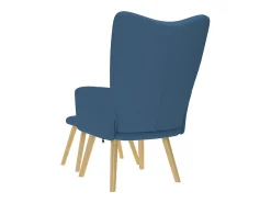Poltrona| Poltrona | Cadeira Relax com banco p/ pés tecido SHL955408 Azul