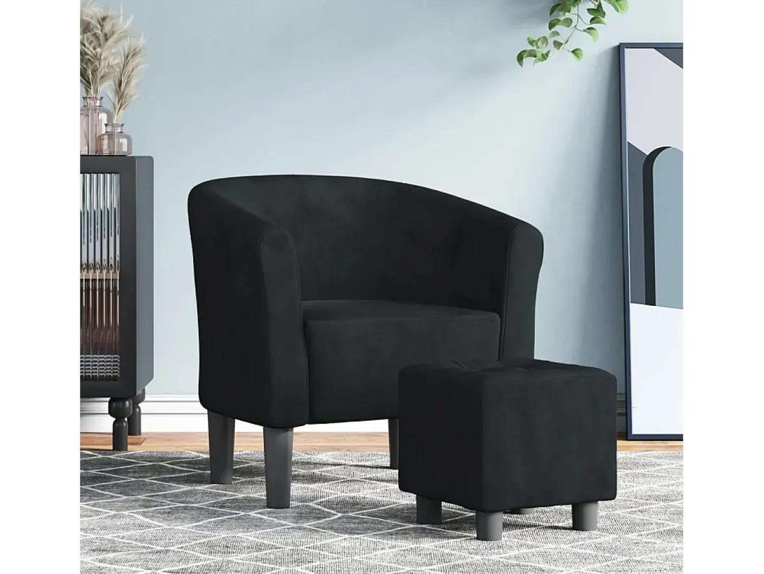 Poltrona | Cadeira Relax com apoio de pés veludo SHL831376^ Poltrona