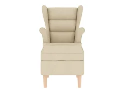 Hot Poltrona | Cadeira Relax com apoio de pés tecido cor SHL594057 Creme