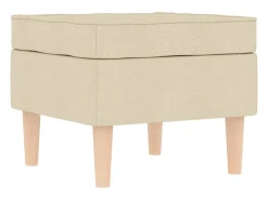 Hot Poltrona | Cadeira Relax com apoio de pés tecido cor SHL594057 Creme