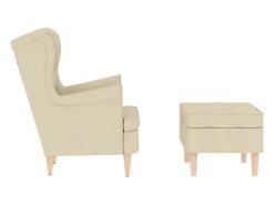 Hot Poltrona | Cadeira Relax com apoio de pés tecido cor SHL594057 Creme