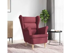 Discount Poltrona | Cadeira Relax com apoio de braços 74x84x100 cm tecido tinto SHL10114 Vermelho