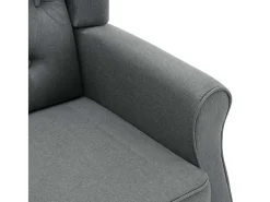 Poltrona| Poltrona | Cadeira Relax com apoio de pés tecido -claro SHL852445 Cinzento