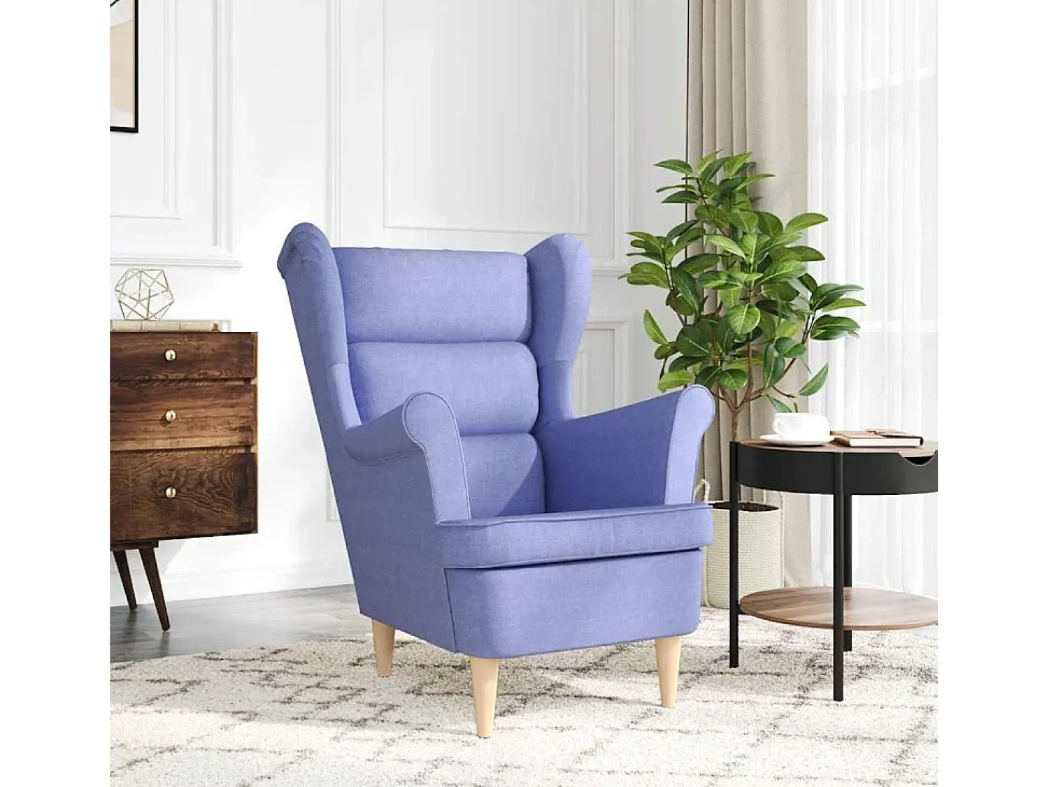 Poltrona* Poltrona | Cadeira Relax com apoio de braços 74x84x100 cm tecido ganga SHL649779 Azul