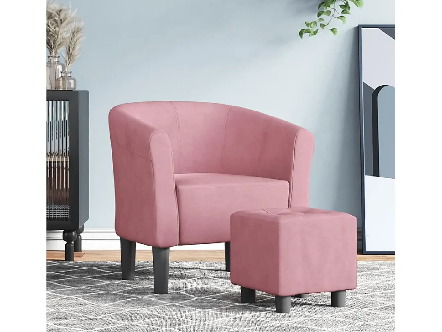 Poltrona | Cadeira Relax com apoio de pés veludo SHL723287^ Poltrona