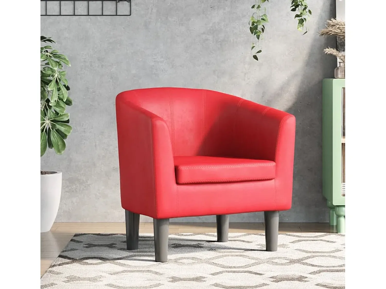 Poltrona* Poltrona | Cadeira Relax couro artificial SHL690633 Vermelho