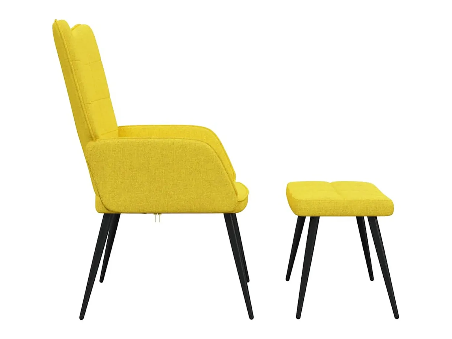 New Poltrona | Cadeira Relax com banco tecido mostarda SHL972587 Amarelo