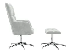 Poltrona | Cadeira Relax com banco veludo -claro SHL475672^ Poltrona