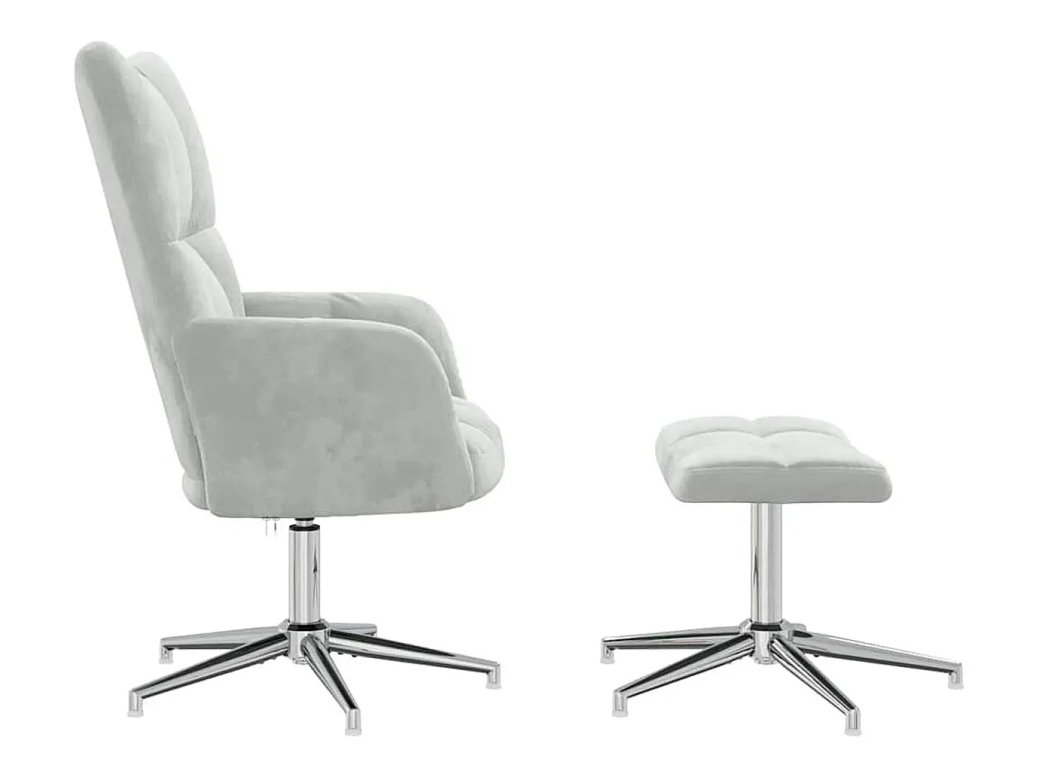 Poltrona | Cadeira Relax com banco veludo -claro SHL475672^ Poltrona
