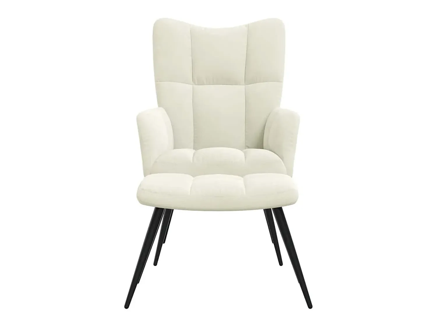Poltrona | Cadeira Relax com banco veludo branco nata SHL834470^ Poltrona