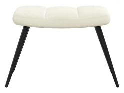 Poltrona | Cadeira Relax com banco veludo branco nata SHL834470^ Poltrona