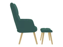 Best Poltrona | Cadeira Relax com banco p/ pés tecido verde-escuro SHL189919 Verde pinho