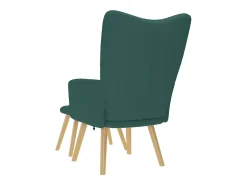 Best Poltrona | Cadeira Relax com banco p/ pés tecido verde-escuro SHL189919 Verde pinho