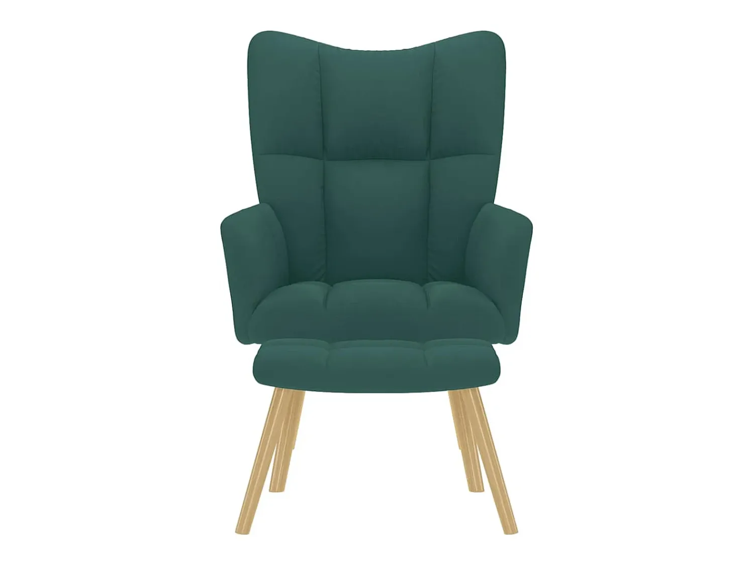 Best Poltrona | Cadeira Relax com banco p/ pés tecido verde-escuro SHL189919 Verde pinho