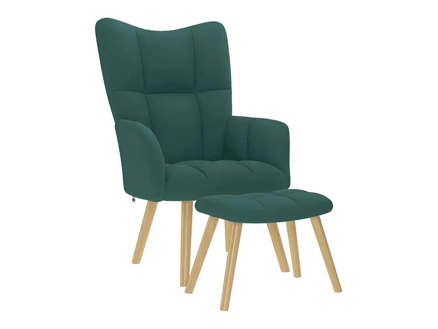 Best Poltrona | Cadeira Relax com banco p/ pés tecido verde-escuro SHL189919 Verde pinho
