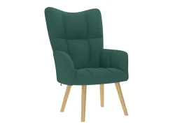 Best Poltrona | Cadeira Relax com banco p/ pés tecido verde-escuro SHL189919 Verde pinho