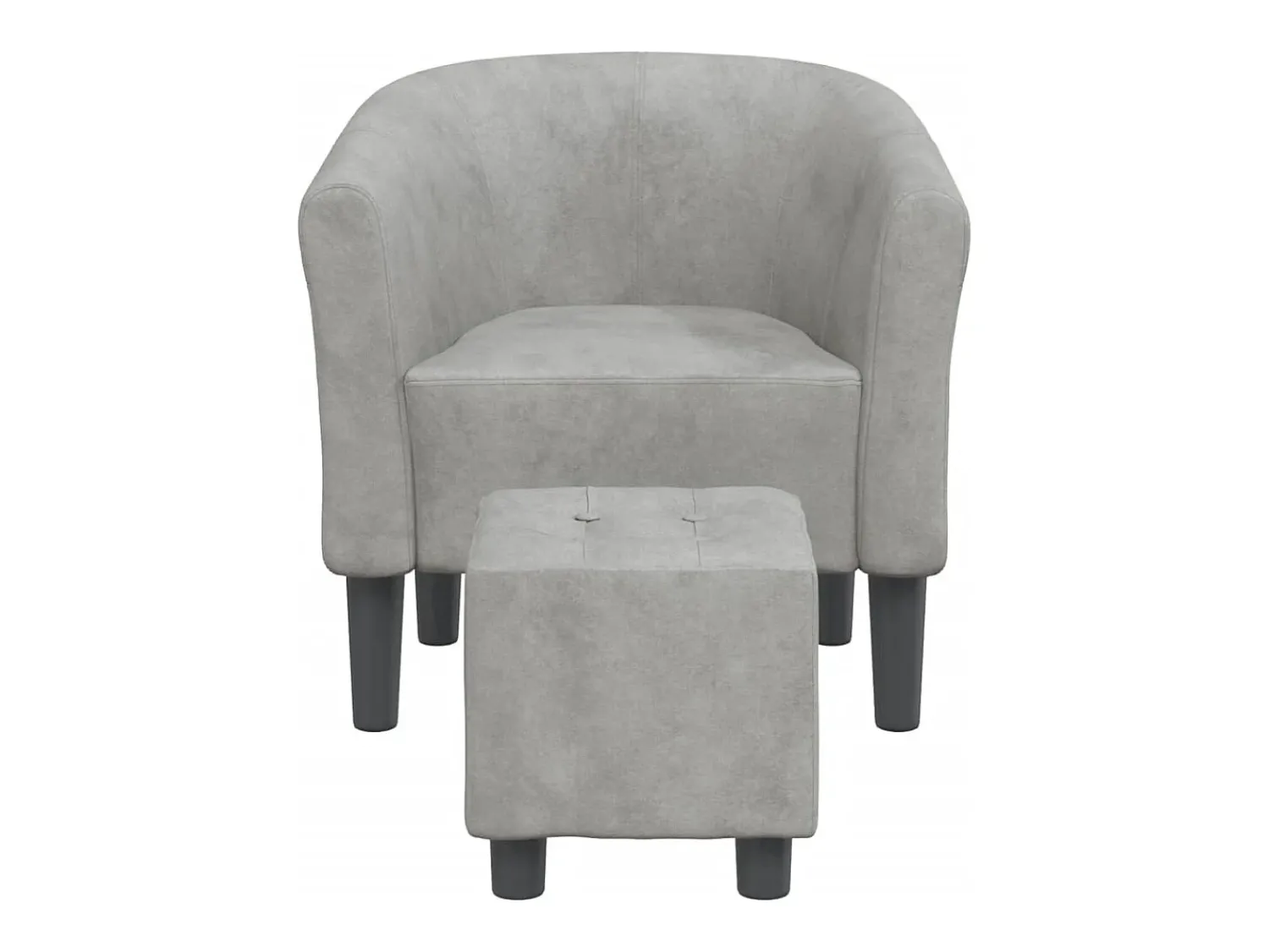 Outlet Poltrona | Cadeira Relax com apoio de pés veludo -claro SHL602481 Cinzento