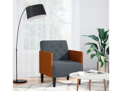 Poltrona | Cadeira Relax com apoio de braços 55 cm veludo cinzento-escuro SHL504018^ Poltrona