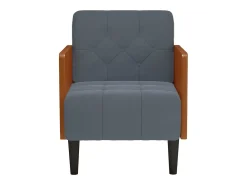 Poltrona | Cadeira Relax com apoio de braços 55 cm veludo cinzento-escuro SHL504018^ Poltrona