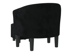 Poltrona| Poltrona | Cadeira Relax com apoio de pés veludo SHL215993 Preto