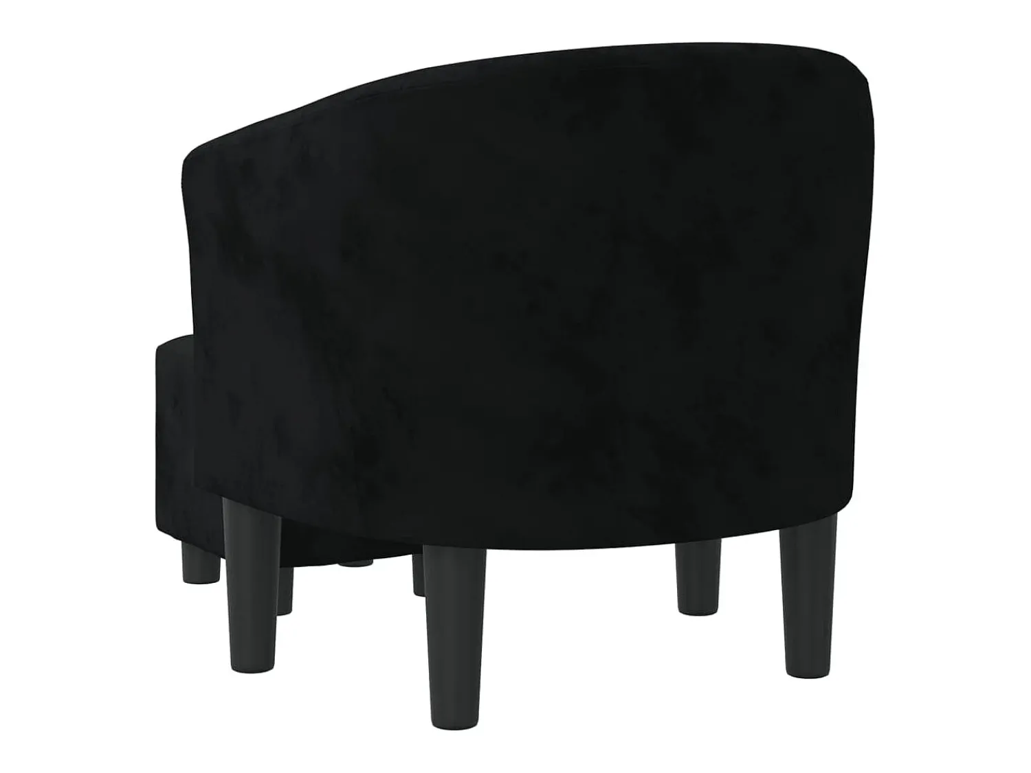 Poltrona| Poltrona | Cadeira Relax com apoio de pés veludo SHL215993 Preto