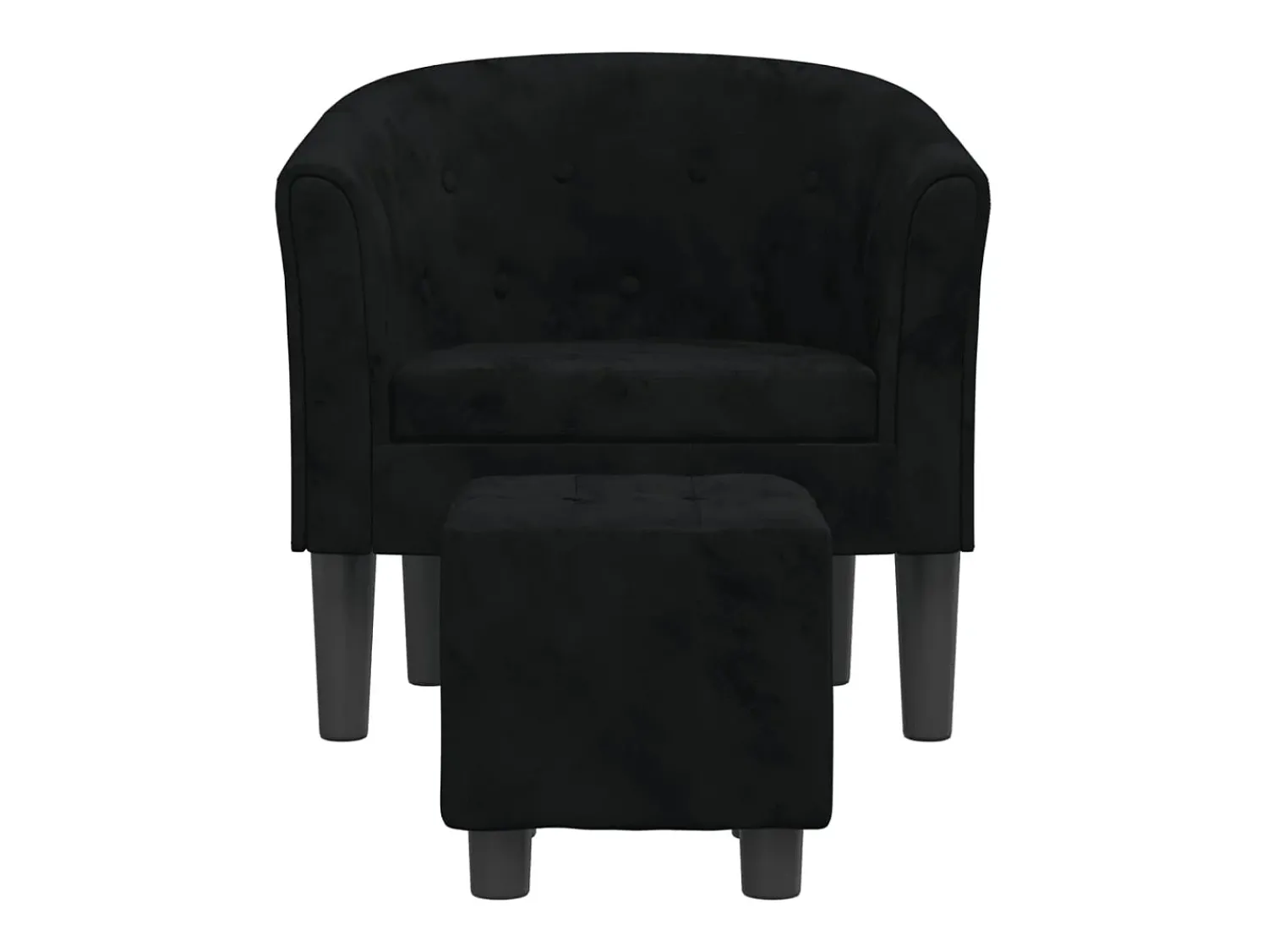 Poltrona| Poltrona | Cadeira Relax com apoio de pés veludo SHL215993 Preto