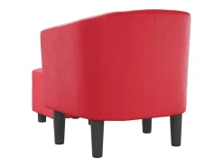 Hot Poltrona | Cadeira Relax com apoio de pés couro artificial SHL439606 Vermelho
