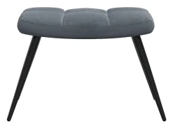 Sale Poltrona | Cadeira Relax com banco veludo cinzento-escuro SHL640119 Cinza antracite
