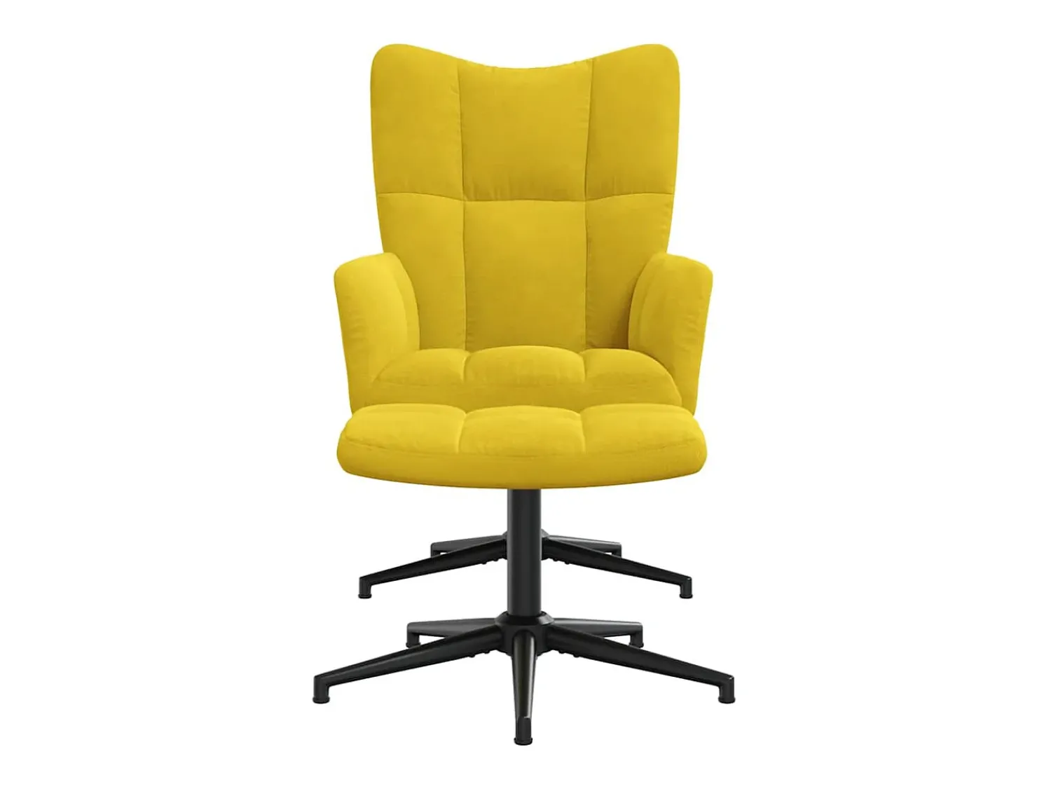 Poltrona* Poltrona | Cadeira Relax com banco veludo mostarda SHL220340 Amarelo