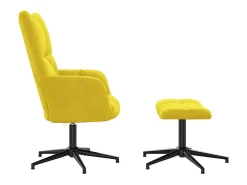 Poltrona* Poltrona | Cadeira Relax com banco veludo mostarda SHL220340 Amarelo