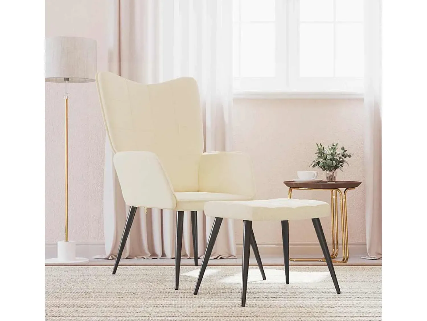 Poltrona | Cadeira Relax com banco tecido cor SHL136638^ Poltrona