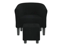 Clearance Poltrona | Cadeira Relax com apoio de pés tecido SHL136856 Preto