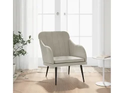 Poltrona* Poltrona | Cadeira Relax com apoio de braços 63x76x80 cm veludo -claro SHL140922 Cinzento