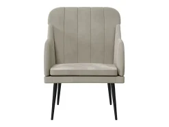 Poltrona* Poltrona | Cadeira Relax com apoio de braços 63x76x80 cm veludo -claro SHL140922 Cinzento