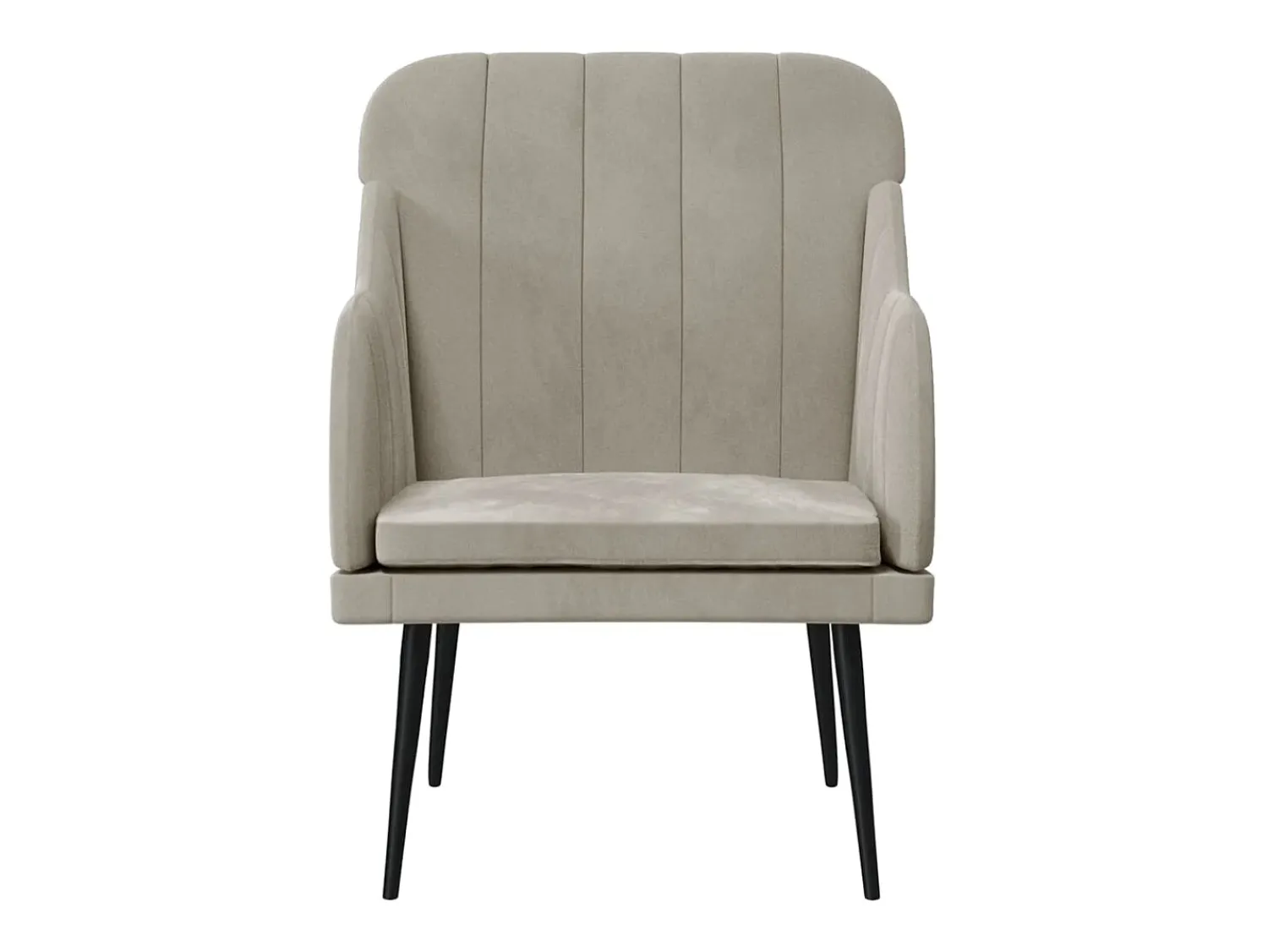Poltrona* Poltrona | Cadeira Relax com apoio de braços 63x76x80 cm veludo -claro SHL140922 Cinzento