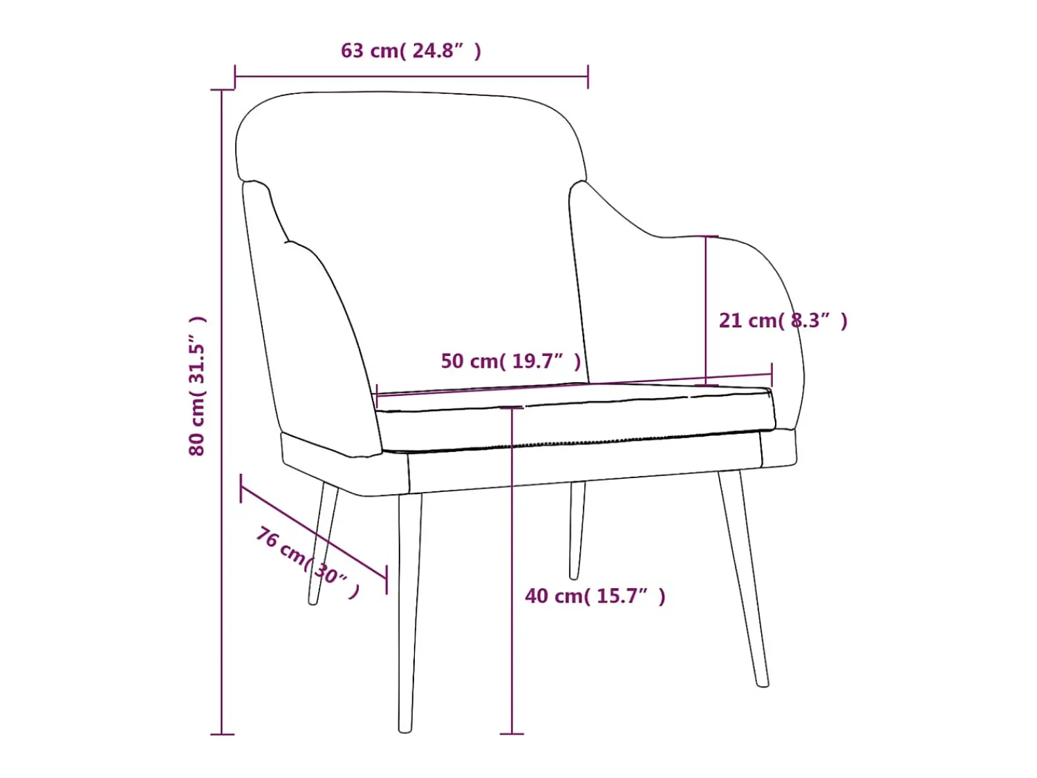 Poltrona* Poltrona | Cadeira Relax com apoio de braços 63x76x80 cm veludo -claro SHL140922 Cinzento