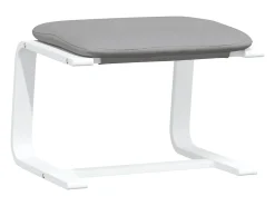 Poltrona | Cadeira Relax com banco p/ pés tecido cinza-claro SHL113497^ Poltrona