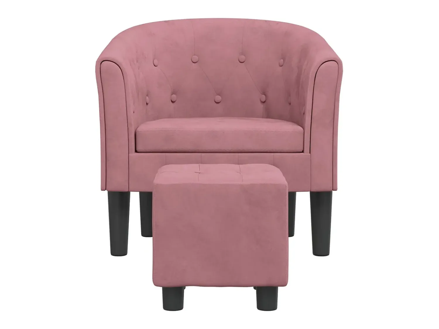 Hot Poltrona | Cadeira Relax com apoio de pés veludo SHL406657 Rosa