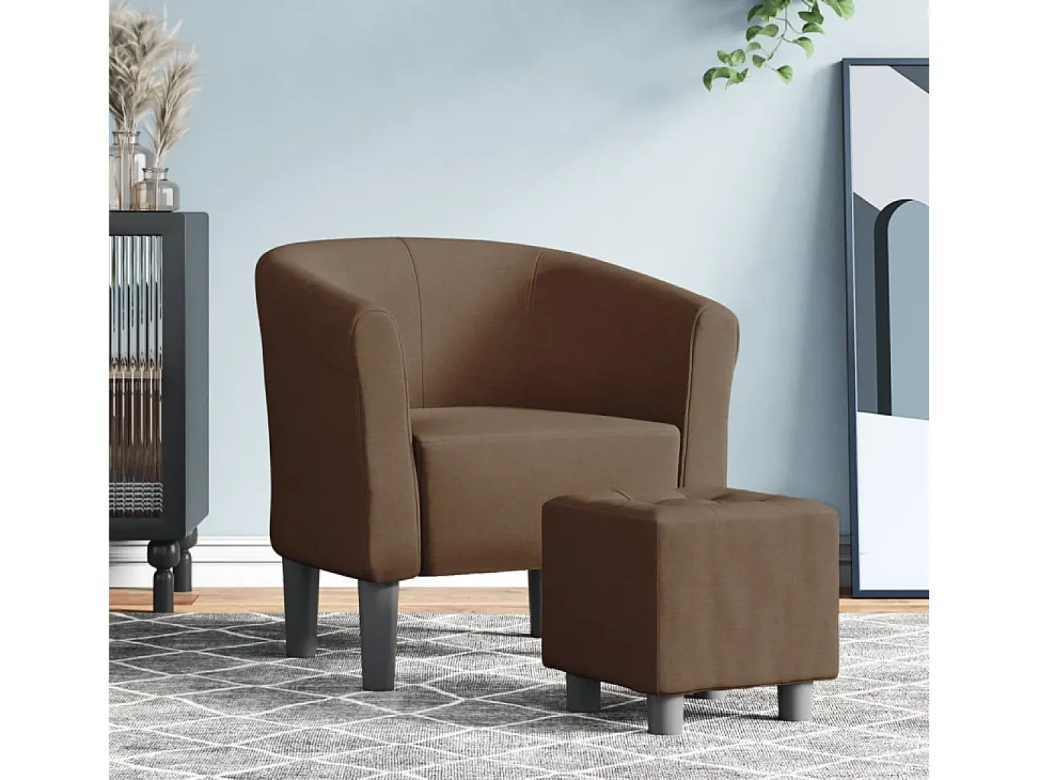 Poltrona | Cadeira Relax com apoio de pés tecido SHL135938^ Poltrona