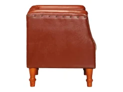 New Poltrona | Cadeira Relax couro de cabra genuíno SHL805079 Castanho