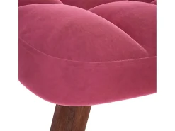 Poltrona* Poltrona | Cadeira Relax com banco veludo tinto SHL93386 Vermelho