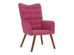 Poltrona* Poltrona | Cadeira Relax com banco veludo tinto SHL93386 Vermelho