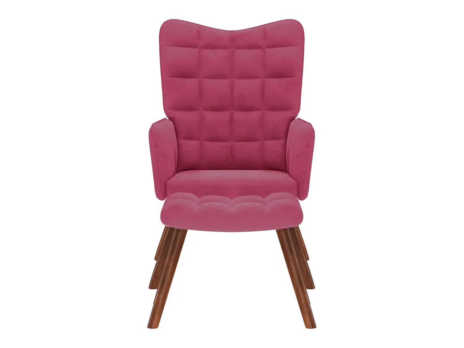 Poltrona* Poltrona | Cadeira Relax com banco veludo tinto SHL93386 Vermelho