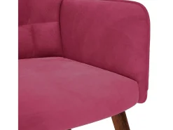 Poltrona* Poltrona | Cadeira Relax com banco veludo tinto SHL93386 Vermelho
